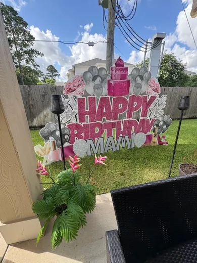Graduation yard sign with bold photo-ready lettering