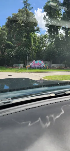 Colorful birthday yard sign for North Houston families